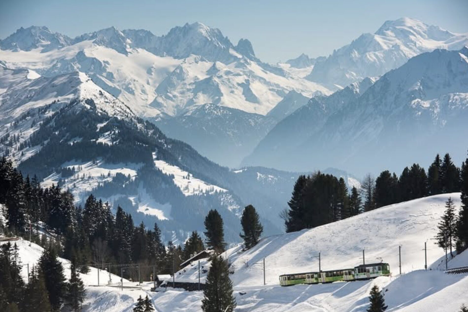 The cog train and the Alps