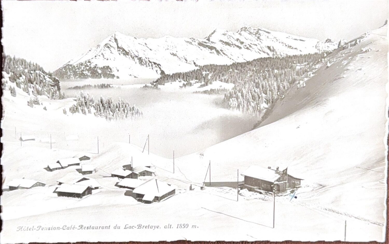 Vintage postcard: Hôtel-Pension-Café-Restaurant du Lac